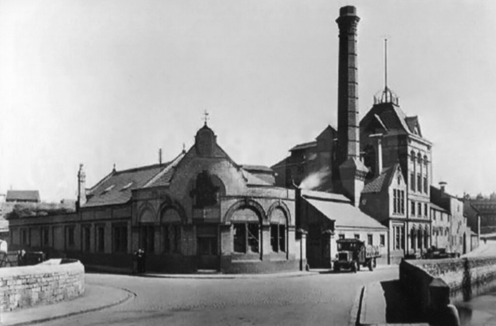 The Mansfield Brewery in black and white, showing what stood on the site before earthworks and remediation completed by BSH Remediation, many years ago.